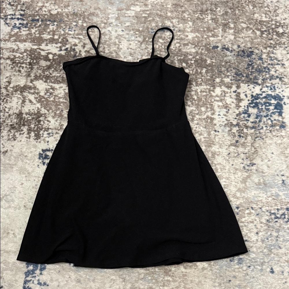 ALO Yoga Black Spaghetti Strap Dress
